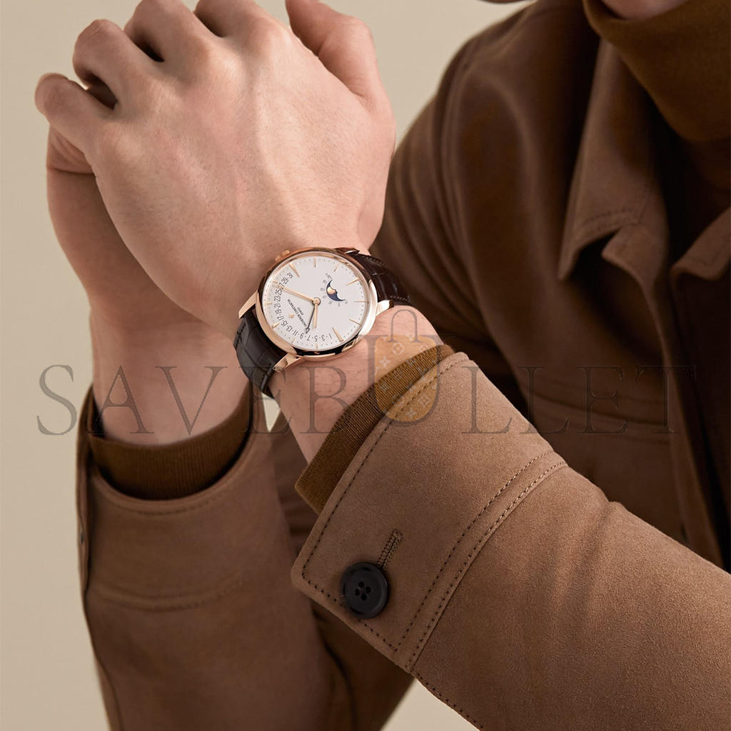 vacheron Co*sta*t*n patrimony moon phase retrograde date 42.5 mm pink gold watch 4010u/000r-b329